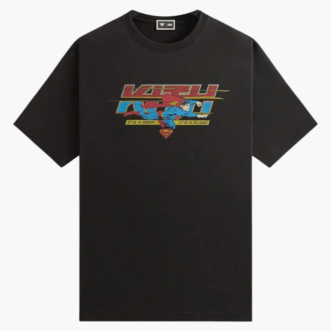 Kith X Superman It's A Bird Vintage Tee Black
