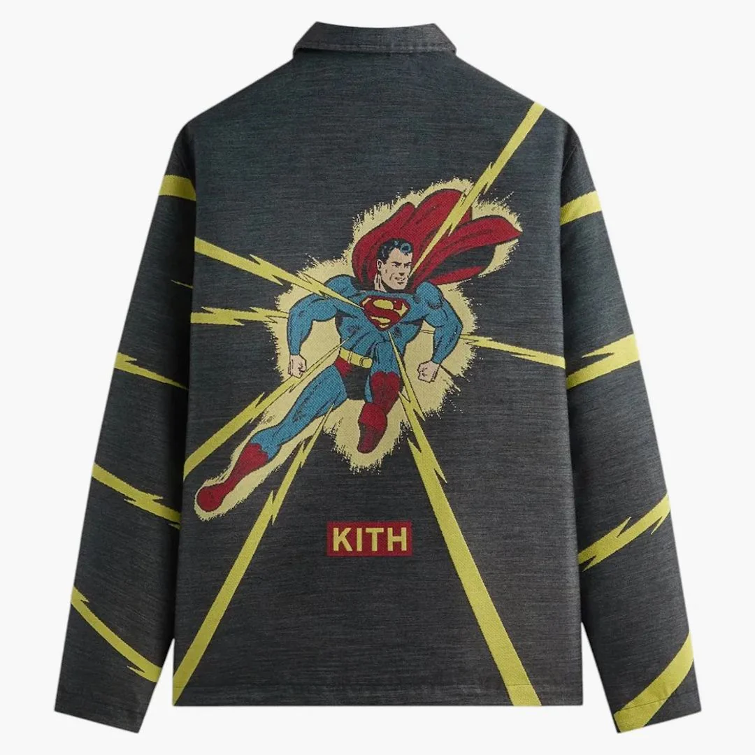 Kith X Superman Lightning Tapestry Jacket Black - Image 2