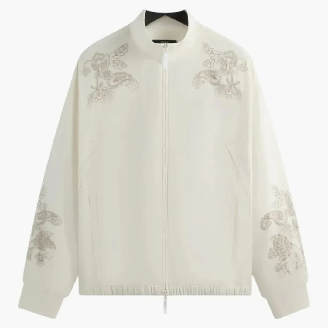 Kith X Wilson Embroidered Mesh Track Jacket White
