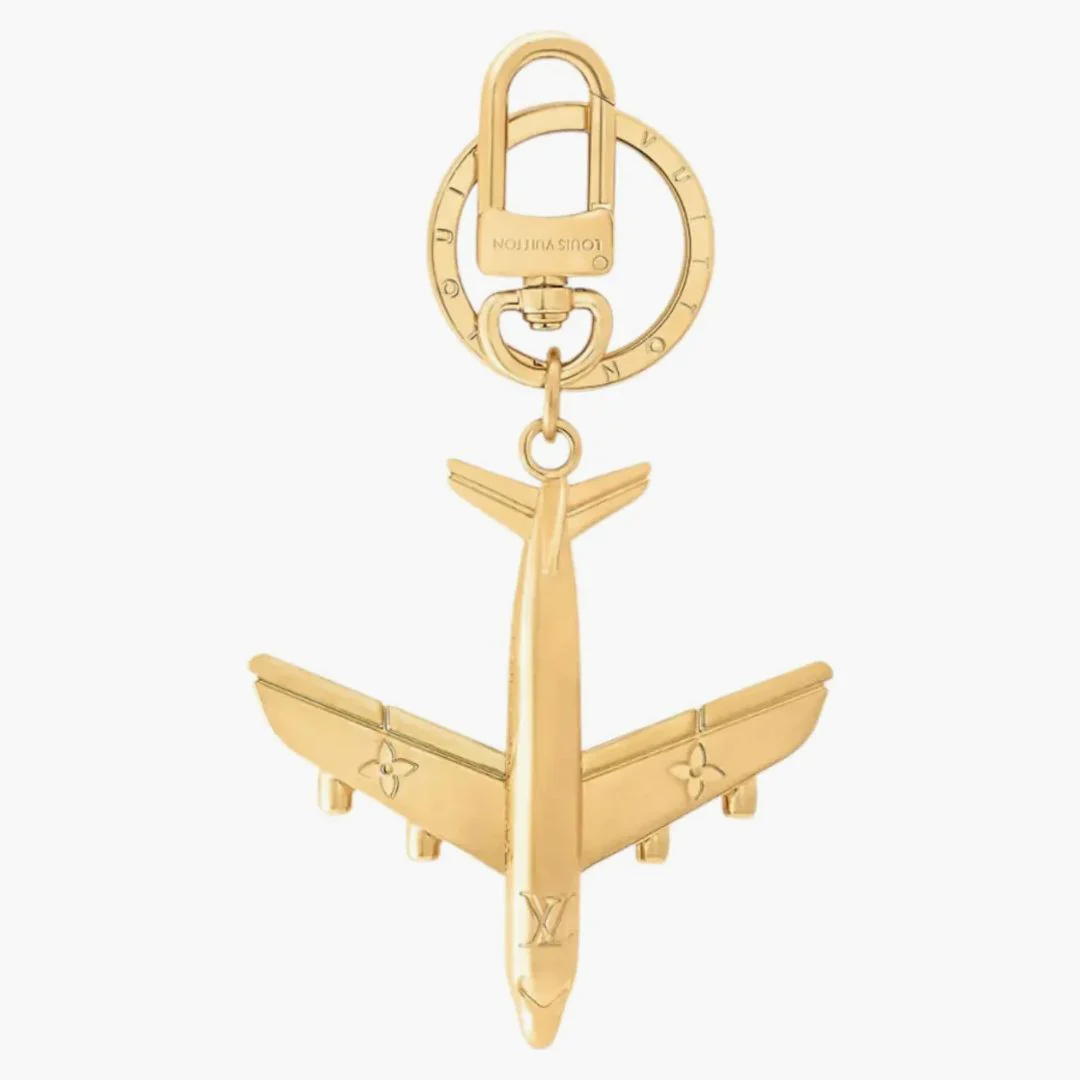 Louis Vuitton Lv Plane Key Holder And Bag Charm Gold-tone - Image 2