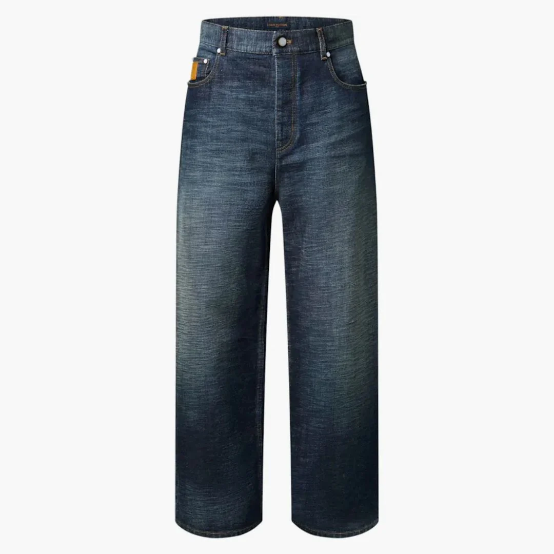 Louis Vuitton X Nigo Wide Leg Denim Pants Indigo