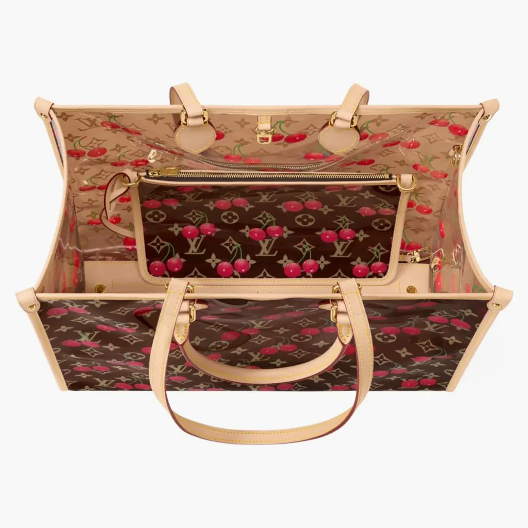 Louis Vuitton X Takashi Murakami Cherry Onthego Gm Crystal Monogram - Image 2
