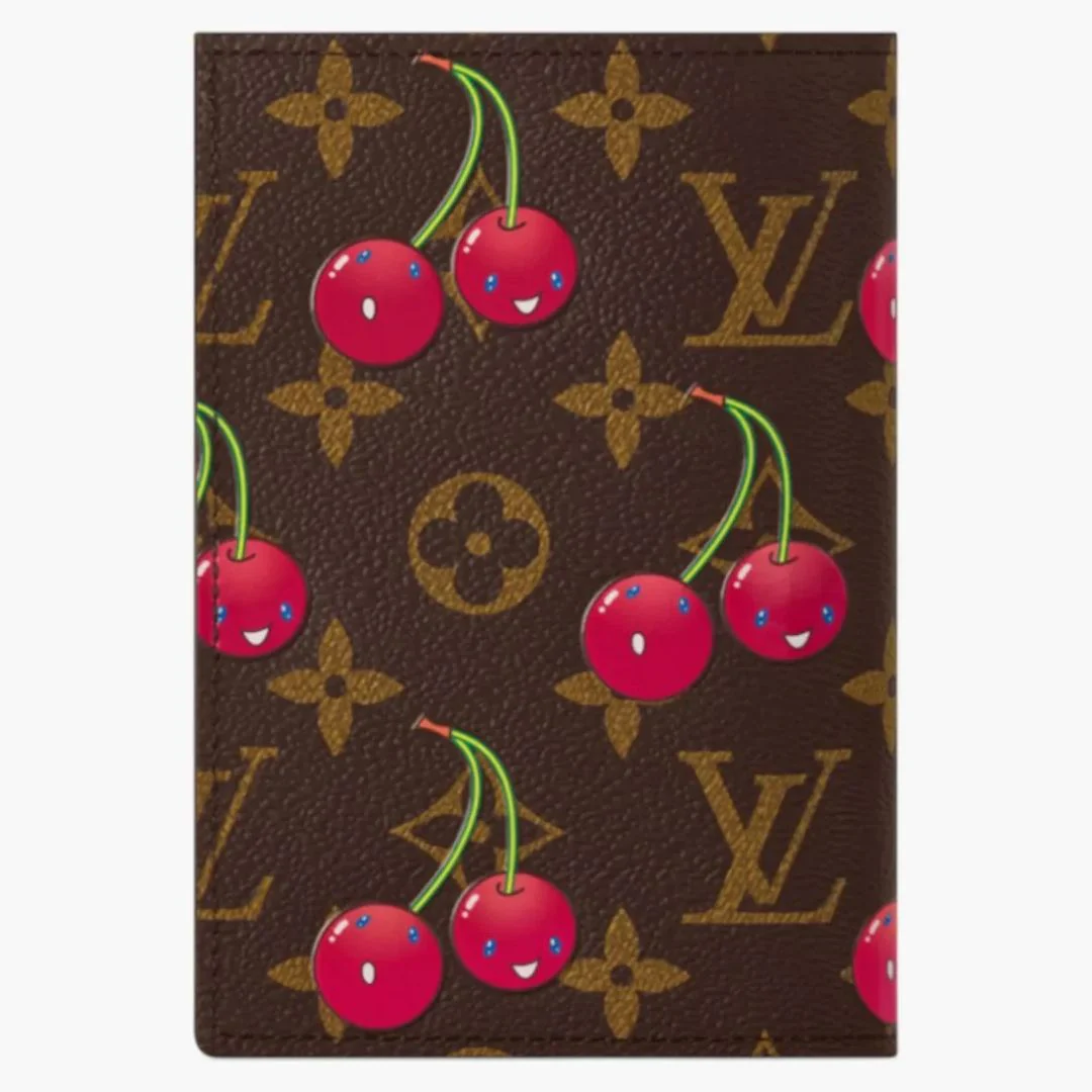 Louis Vuitton X Takashi Murakami Cherry Passport Cover Brown Monogram - Image 2