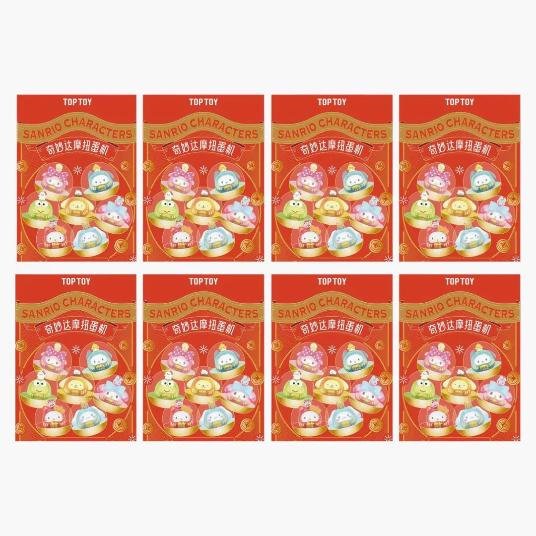 Miniso Top Toy Sanrio Wonderful Dharma Gacha Machine Sealed Case (8 Blind Box)