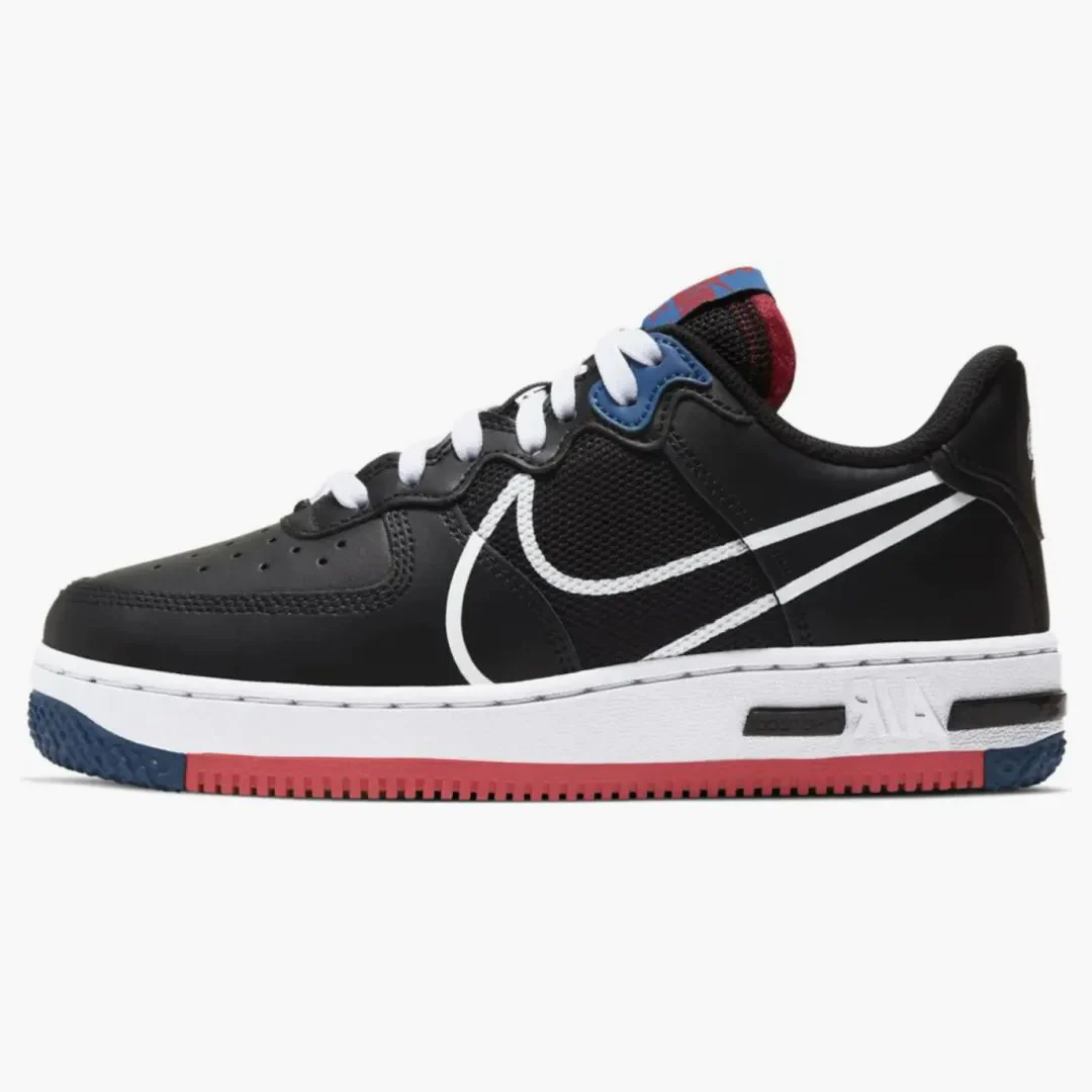 Nike Air Force 1 Low React Su Black Gym Red (gs)