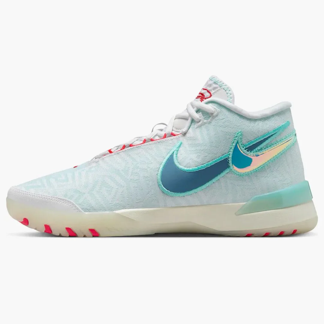 Nike Lebron Nxxt Genisus White Aurora Green Siren Red Aegean Storm