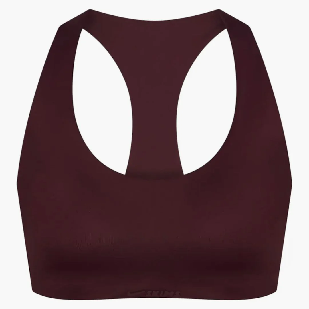 Nike X Skims Women's Shine Racer Back Bra Currant