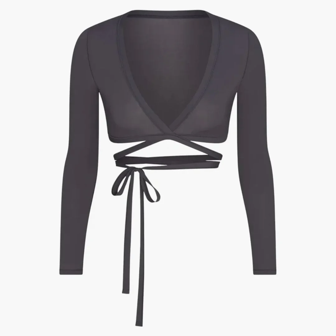 Nike X Skims Women's Weightless Layers Wrap Top Lead