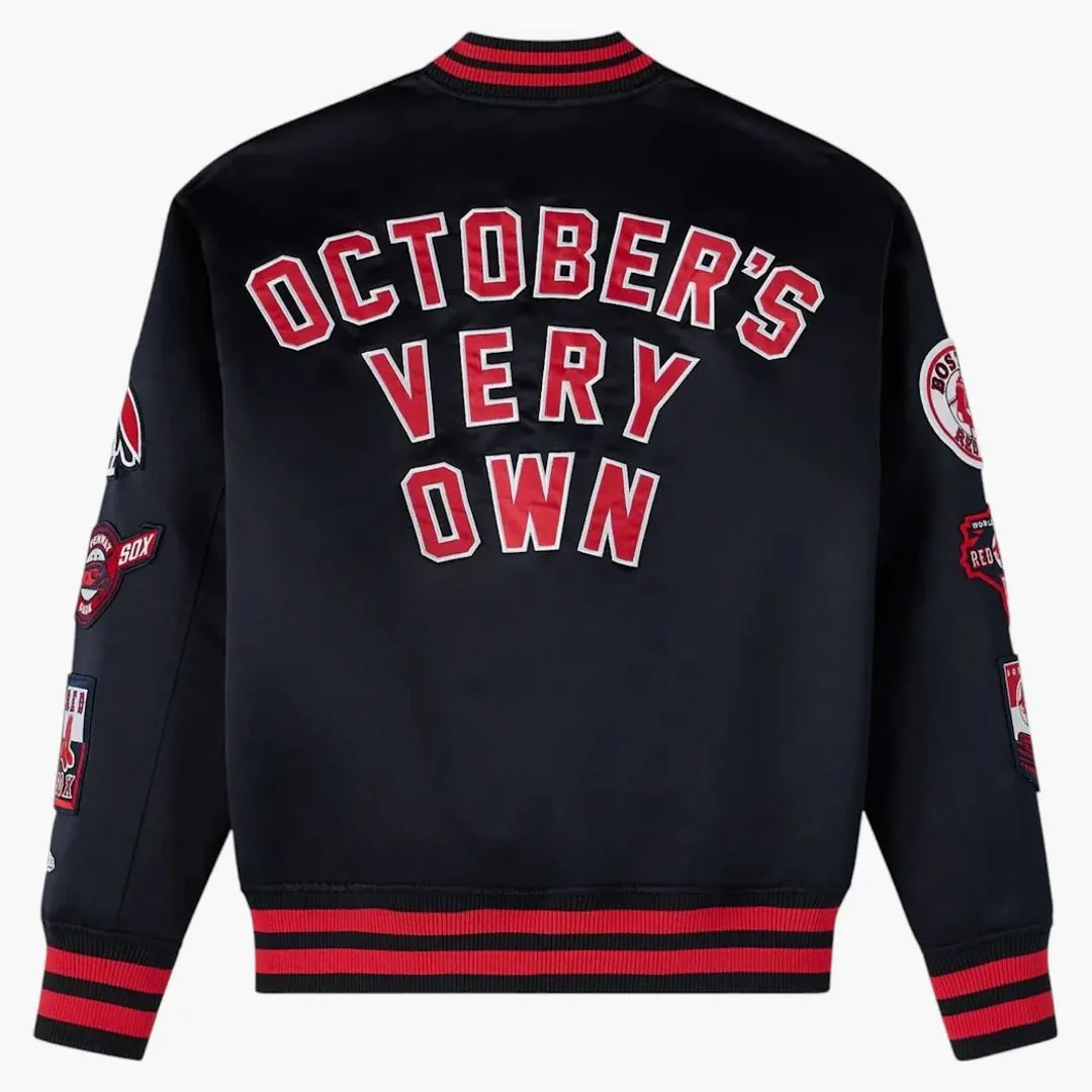 Ovo X New Era Mlb Boston Red Sox Varsity Jacket Navy - Image 2