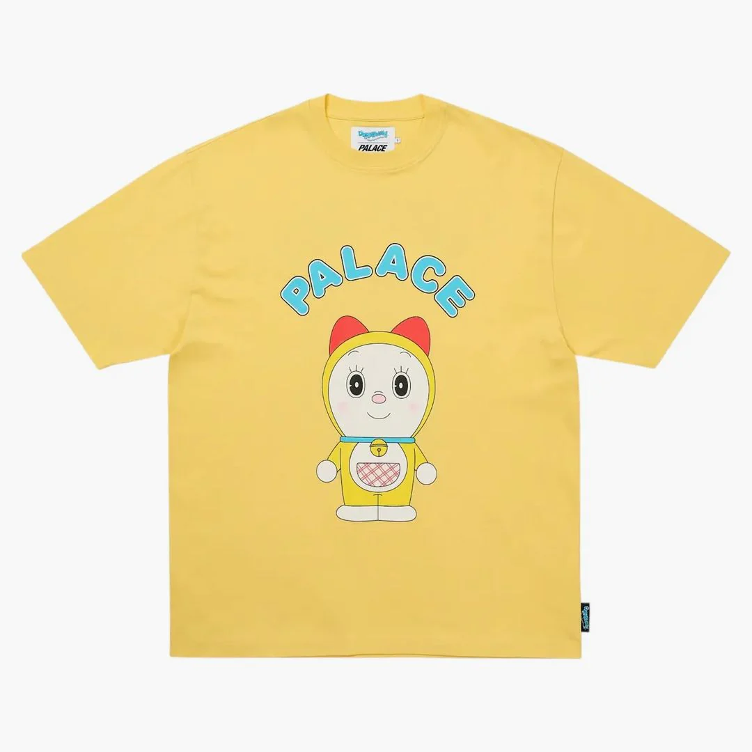 Palace Doraemon T-shirt Blessed Yellow