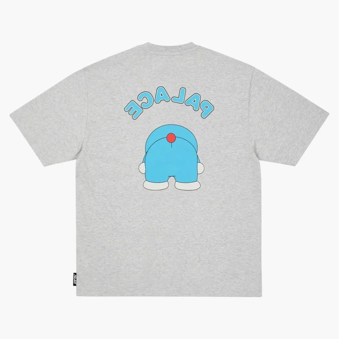 Palace Doraemon T-shirt Grey Marl - Image 2