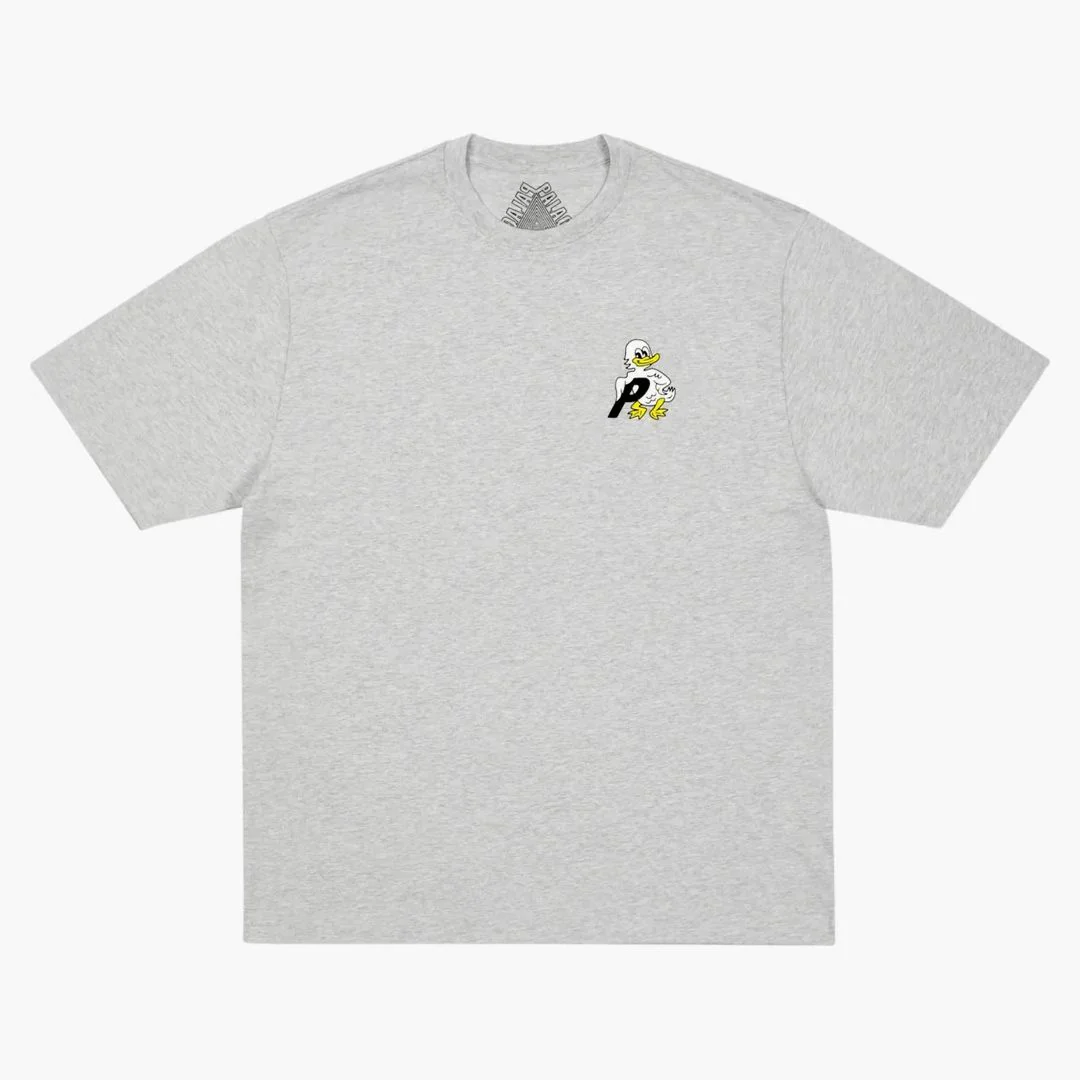 Palace Duck Off T-shirt Grey Marl - Image 2