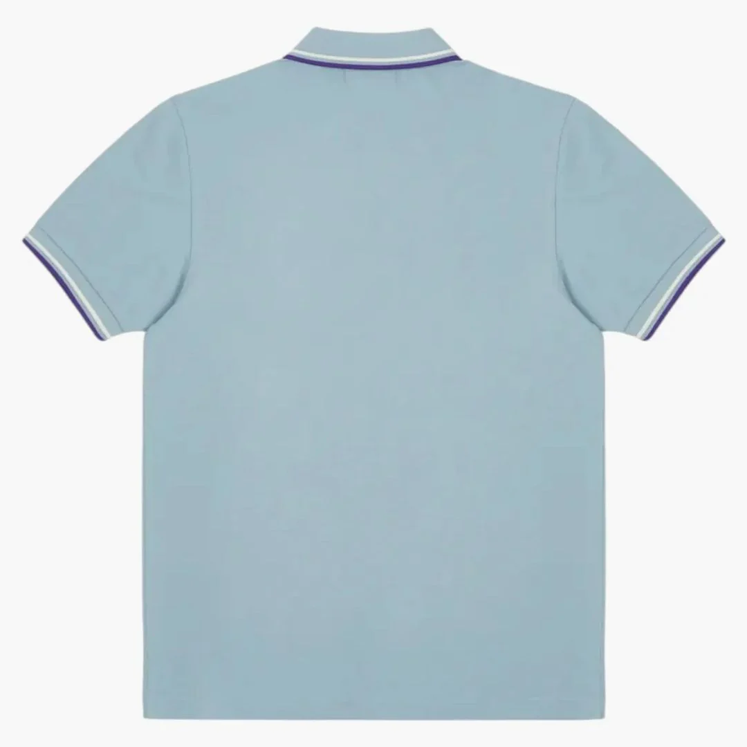 Palace Fred Perry Shirt Dusty Blue - Image 2