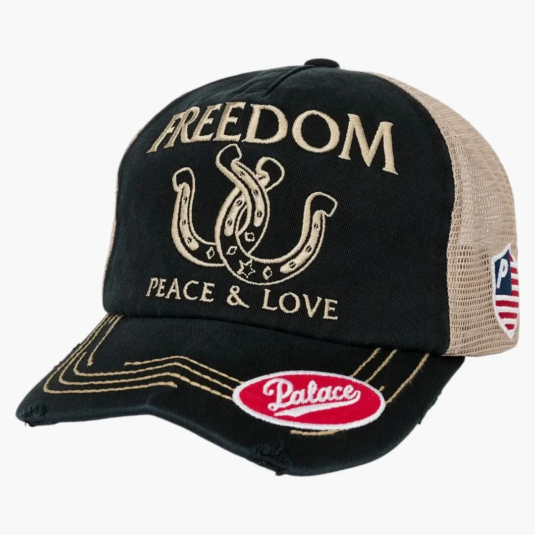 Palace Freedom Distressed Trucker Black