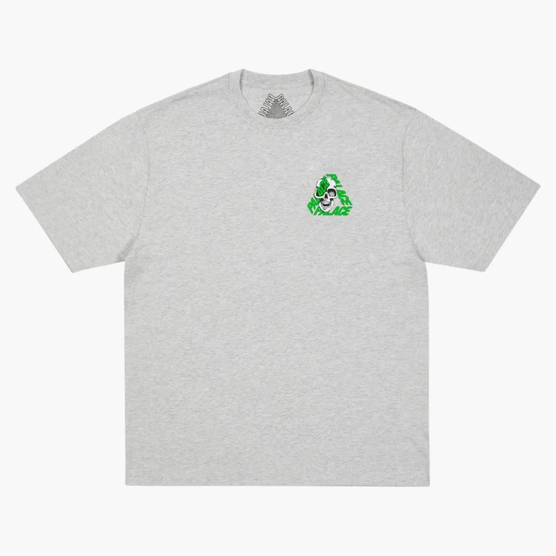 Palace P3 Skull T-shirt Grey Marl