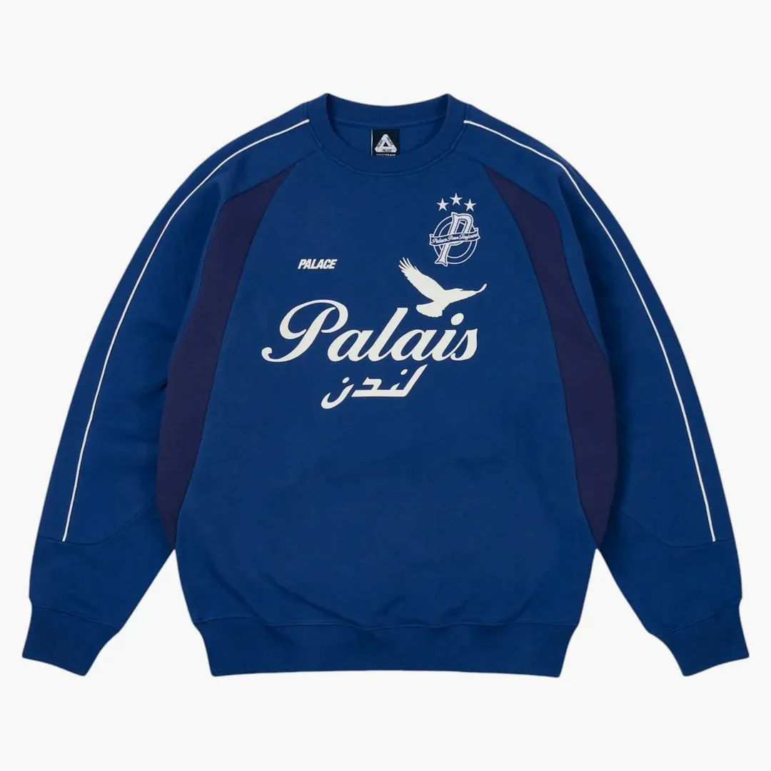 Palace Palais Pro-team Crew Blue Berry - Image 2