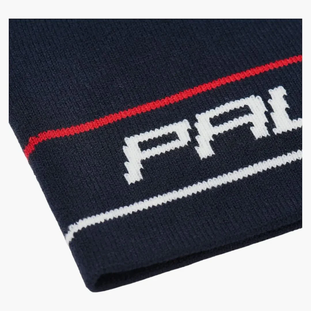Palace Stripe Nein Cuff Beanie Navy - Image 3