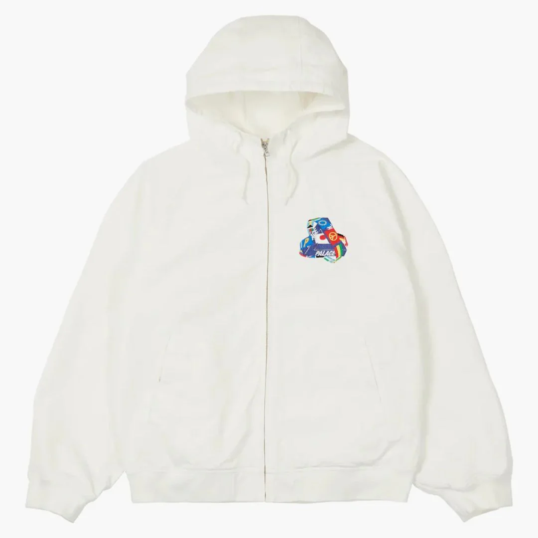 Palace Tri-flag Hooded Jacket White - Image 2