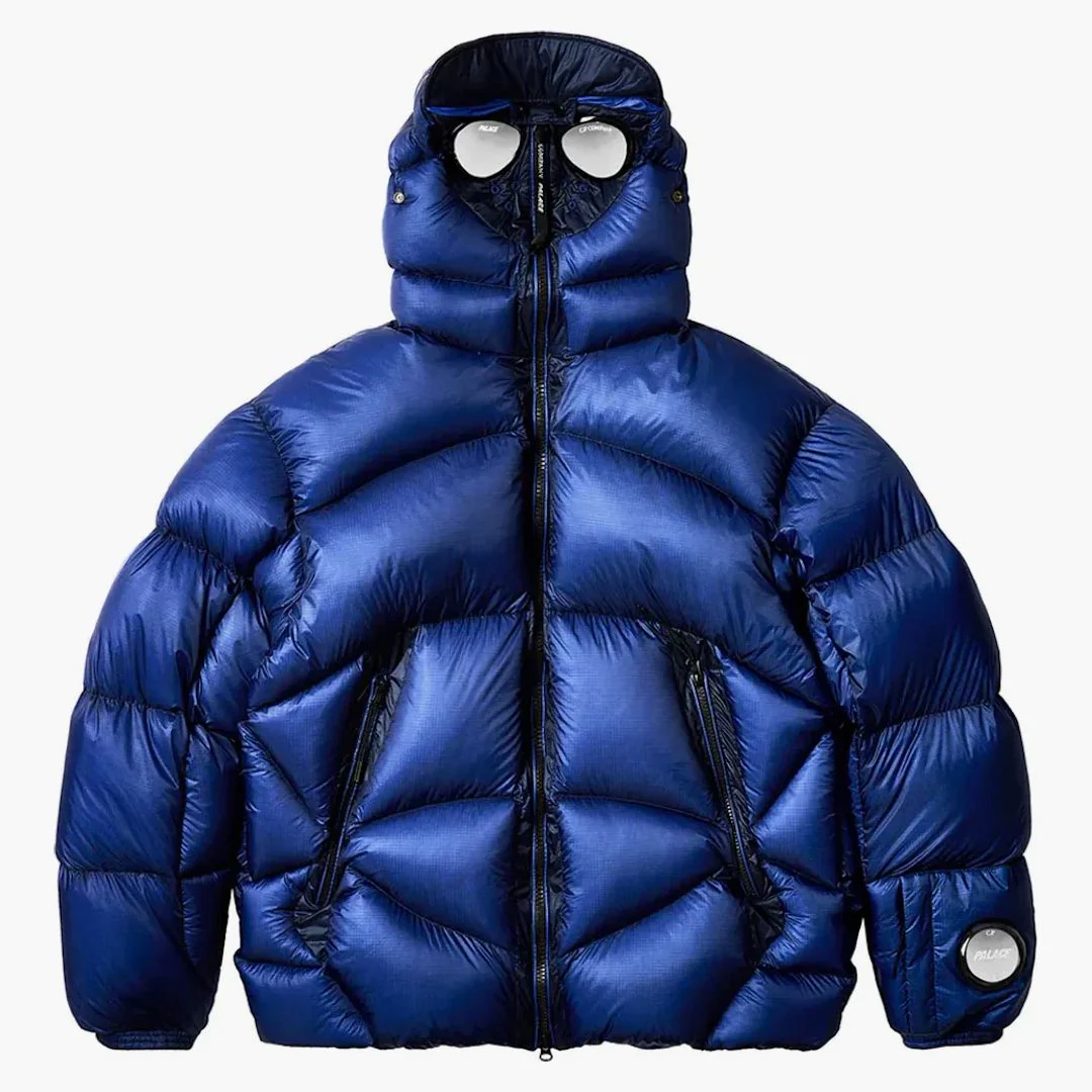 Palace X C.p. Company Puffer Jacket Bright Cobalt