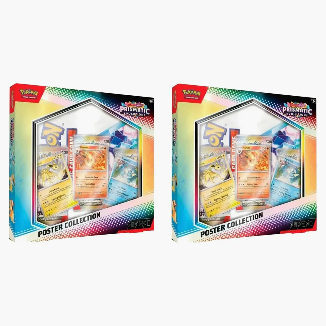 Pokémon Scarlet & Violet Prismatic Evolutions Poster Collection 2x Lot