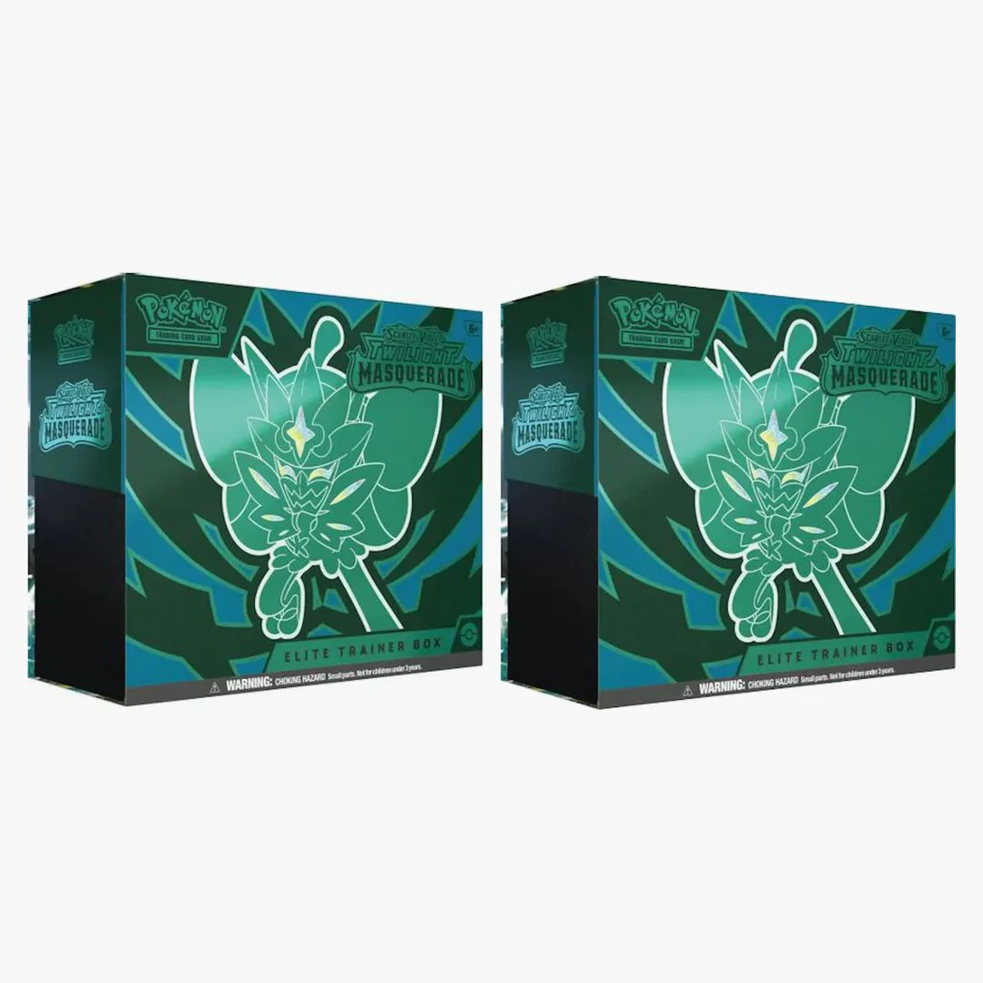 Pokémon Scarlet & Violet Twilight Masquerade Elite Tainer Box 2x Lot