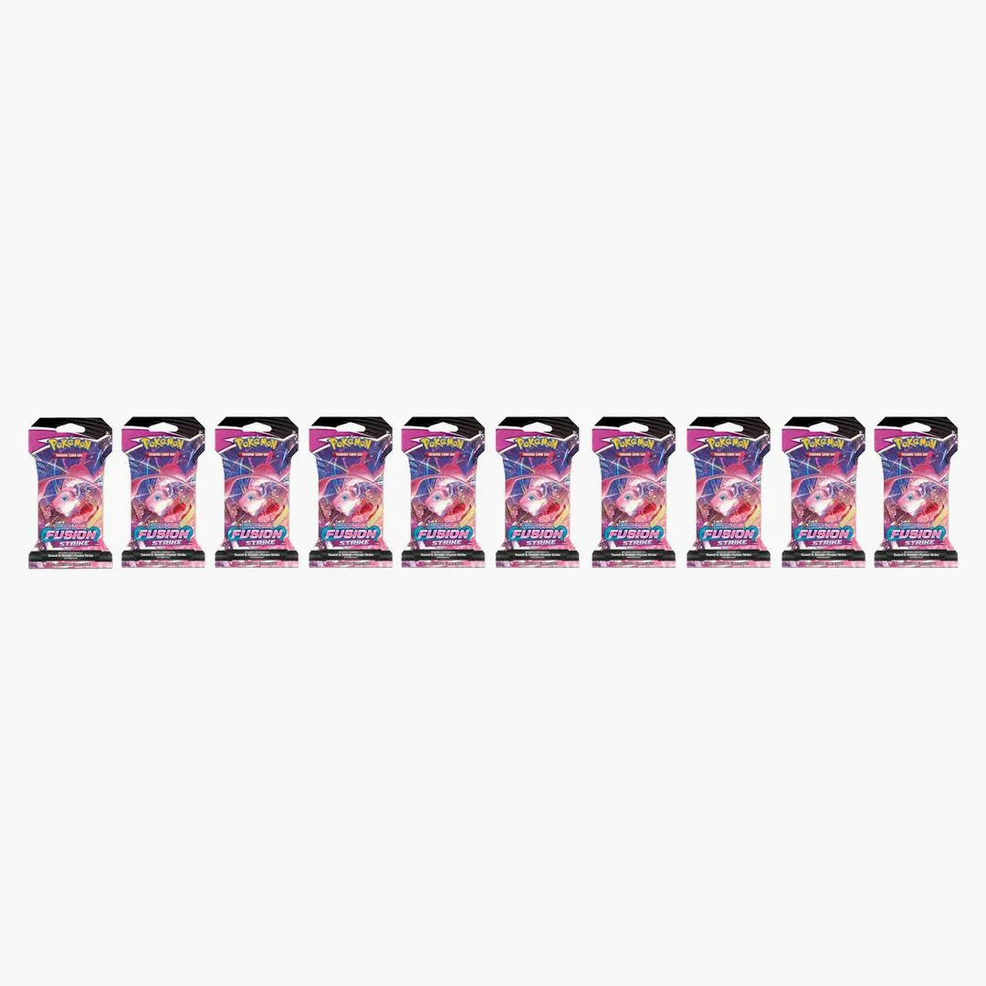 Pokémon Sword & Shield Fusion Strike Sleeved Booster Pack 10x Lot - Image 2