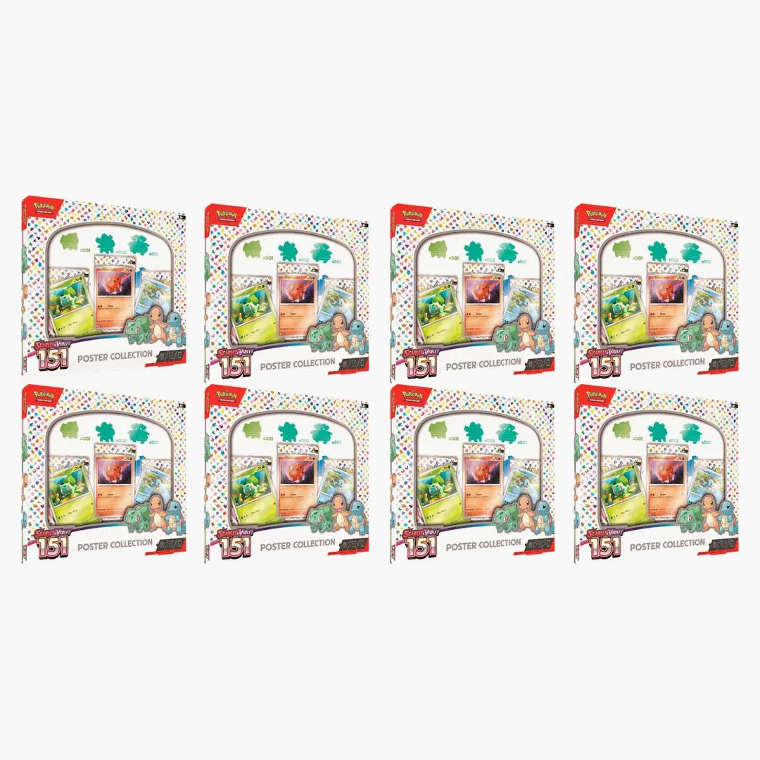 Pokémon Tcg Scarlet & Violet 151 Poster Collection 8x Lot