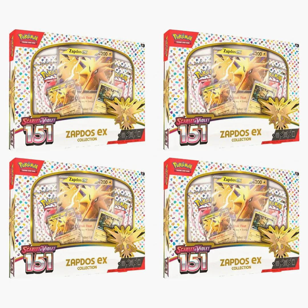Pokémon Tcg Scarlet & Violet 151 Zapdos Ex Box 4x Lot