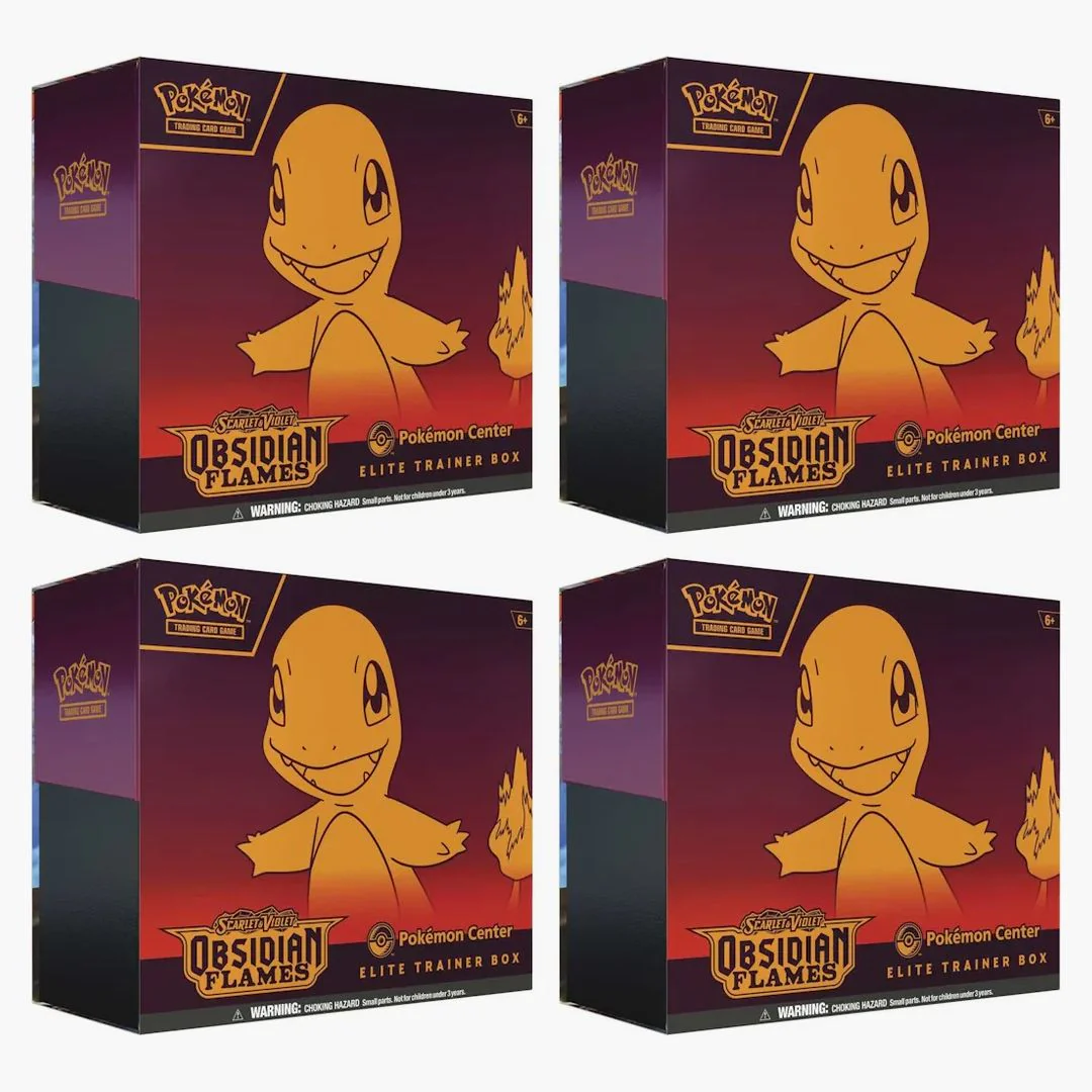 Pokémon Tcg Scarlet & Violet Obsidian Flames Pokémon Center Elite Trainer Box 4x Lot