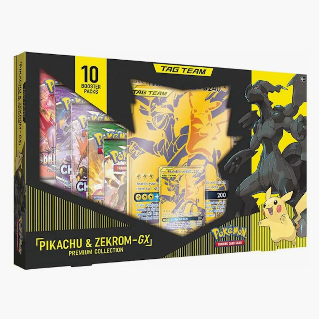 Pokémon Tcg Tag Team Gx Premium Collection Pikachu & Zekrom Box