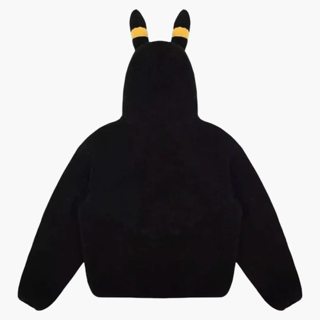 Pokemon X Vandy The Pink Umbreon Fleece Jacket Black - Image 2