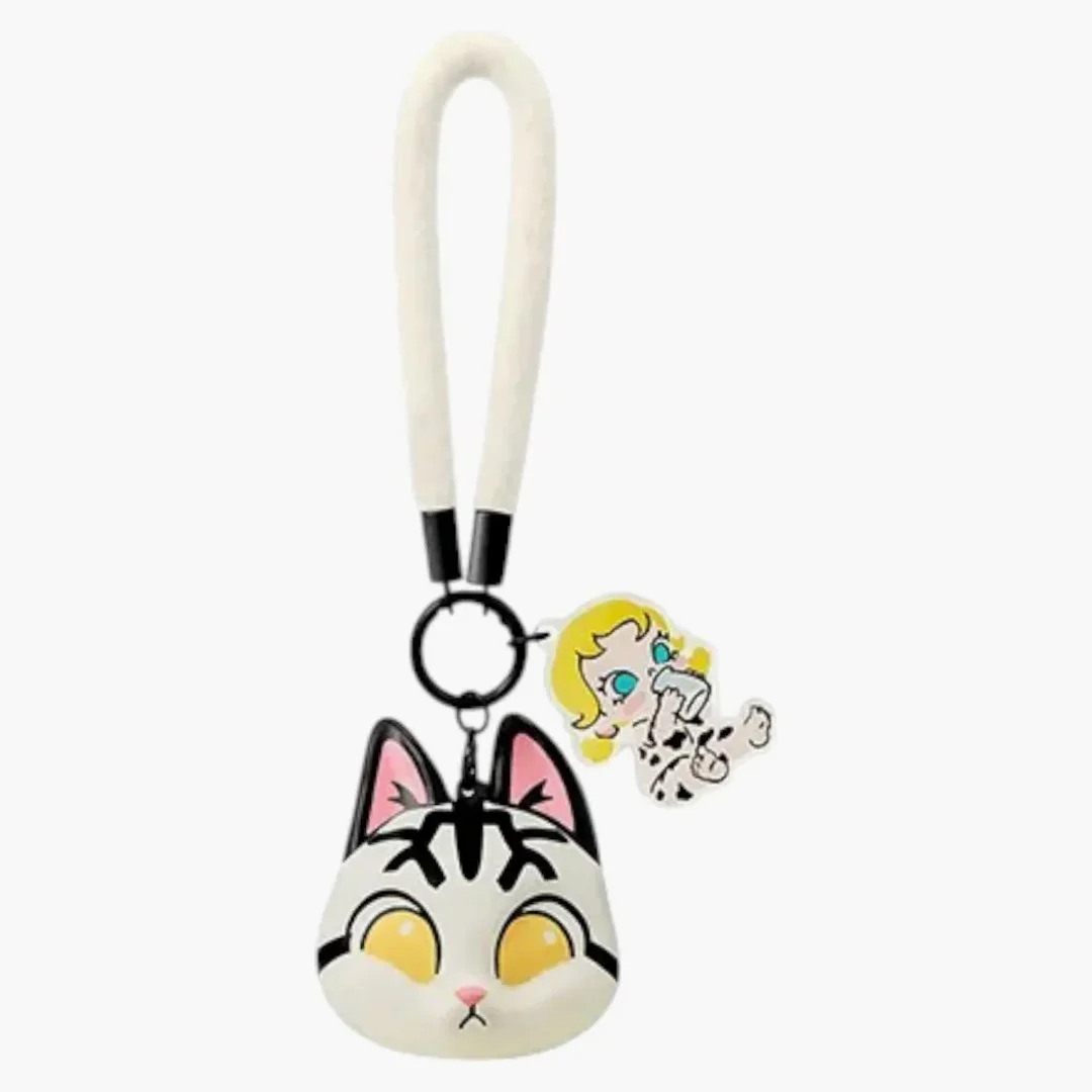 Pop Mart Baby Molly & Baby Tabby Series Milk Lover Pinch Pendant