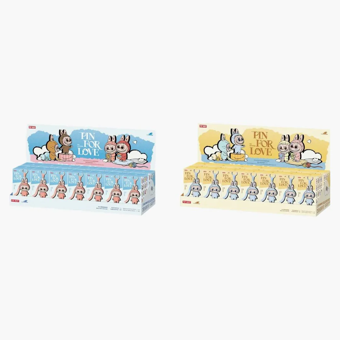 Pop Mart Labubu The Monsters Pin For Love Series Vinyl Plush Pendant (a-m) & (n-z) Sealed Cases Set (28 Blind Box)