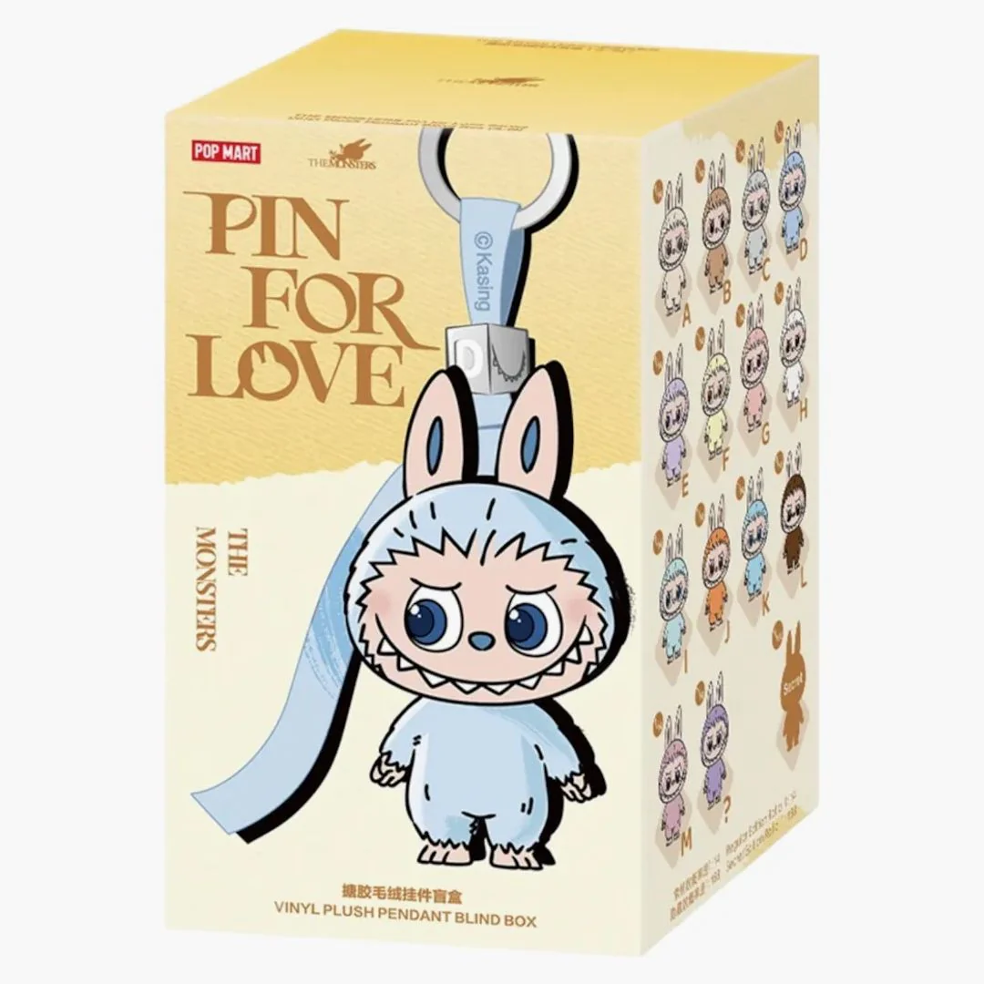 Pop Mart Labubu The Monsters Pin For Love Series Vinyl Plush Pendant (a-m) Single Blind Box