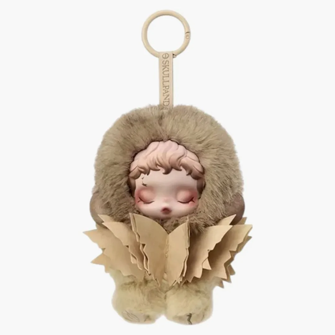 Pop Mart L'impressionnisme Θskullpanda Series Teakwood Plush Doll