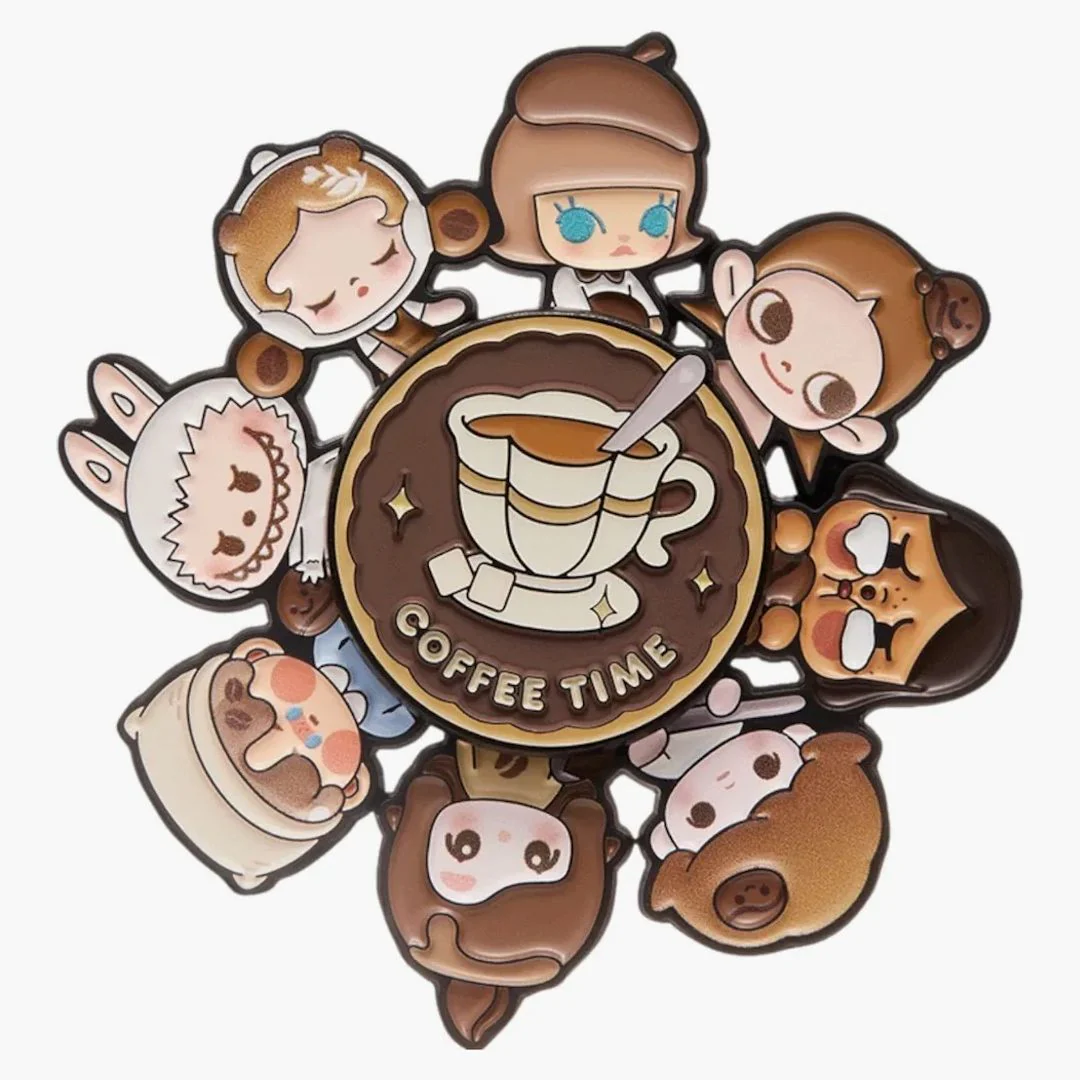 Pop Mart Pop Bean Coffee Factory Series Spinning Badge