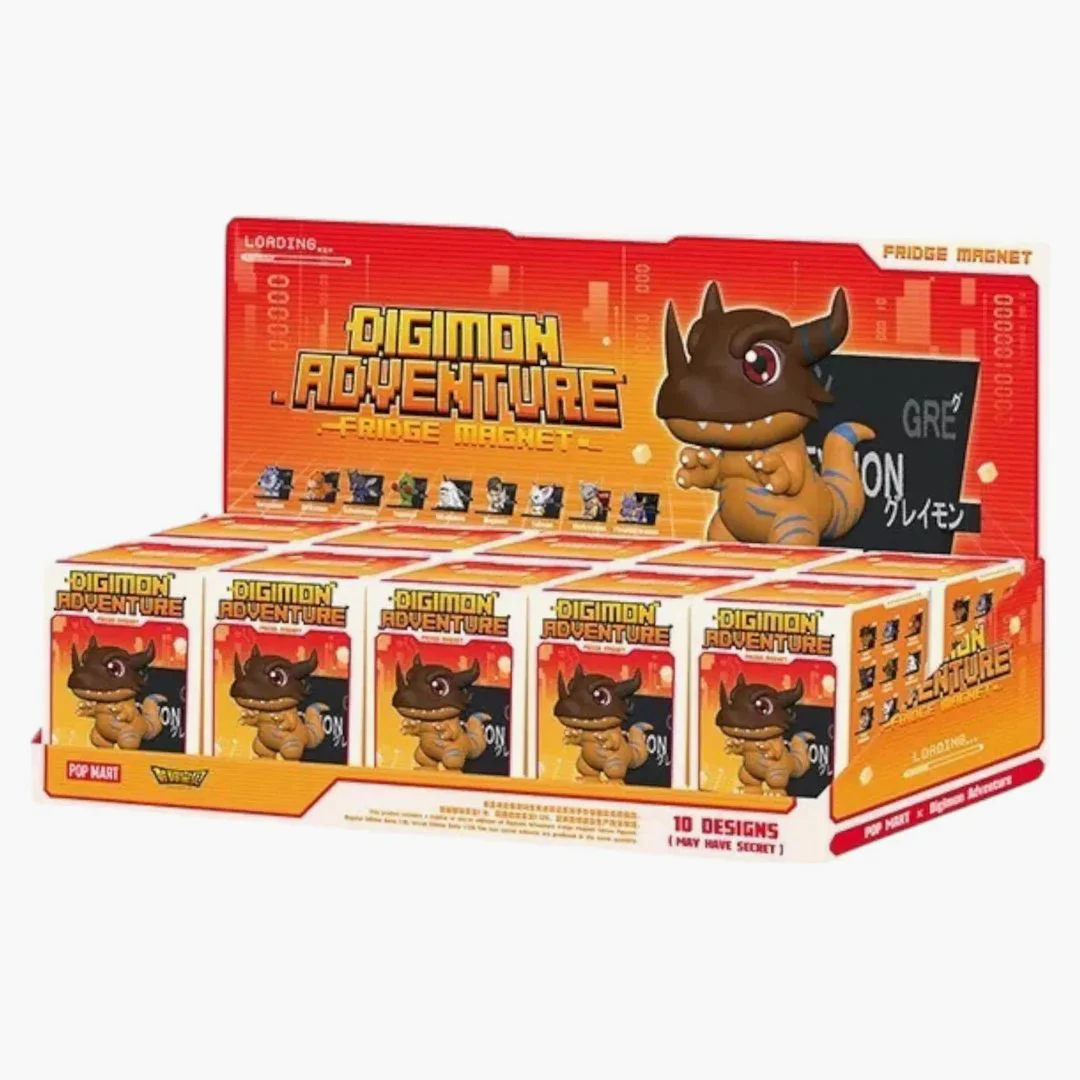 Pop Mart X Digimon Adventure Fridge Magnet Sealed Case (10 Blind Box)