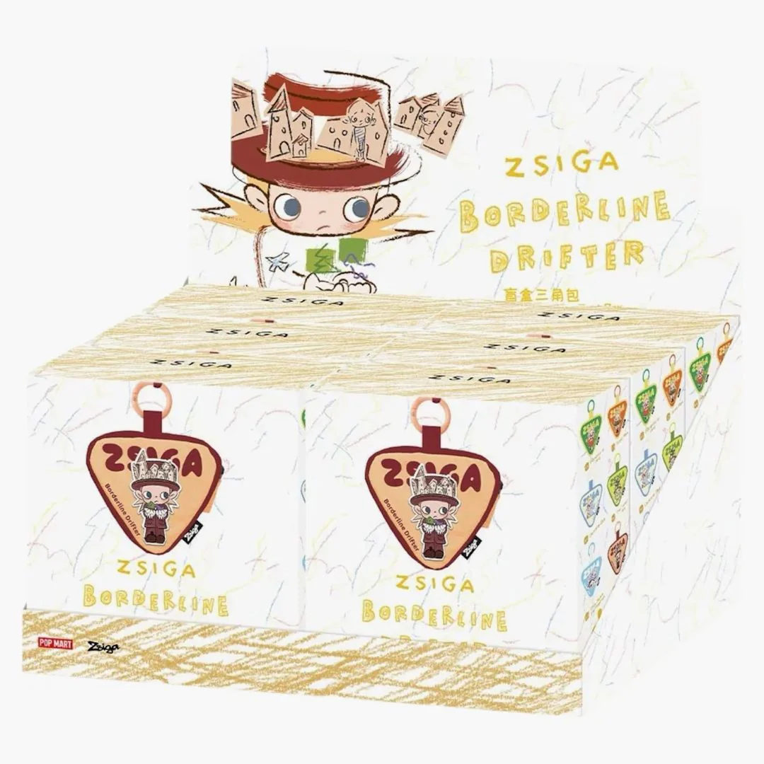 Pop Mart Zsiga Borderline Drifter Series Triangular Bag Charm Sealed Case (6 Blind Box)