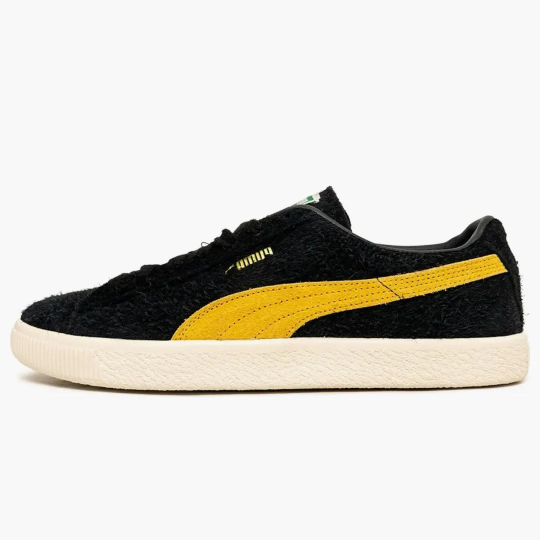 Puma Suede Vintage Black Mustard Seed Hairy Suede