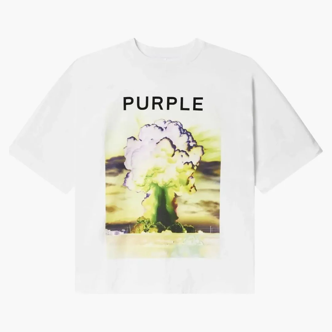 Purple Brand Textured Jersey T-shirt White