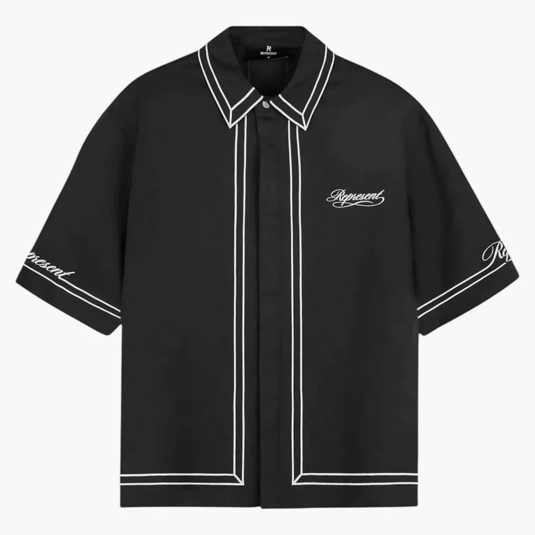 Represent Border Shirt Jet Black