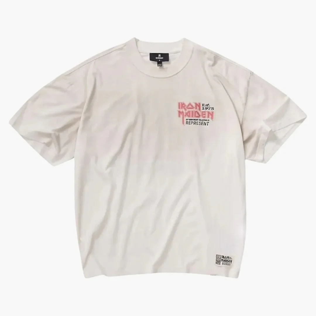 Represent Iron Maiden Anniversary T-shirt Washed Ecru