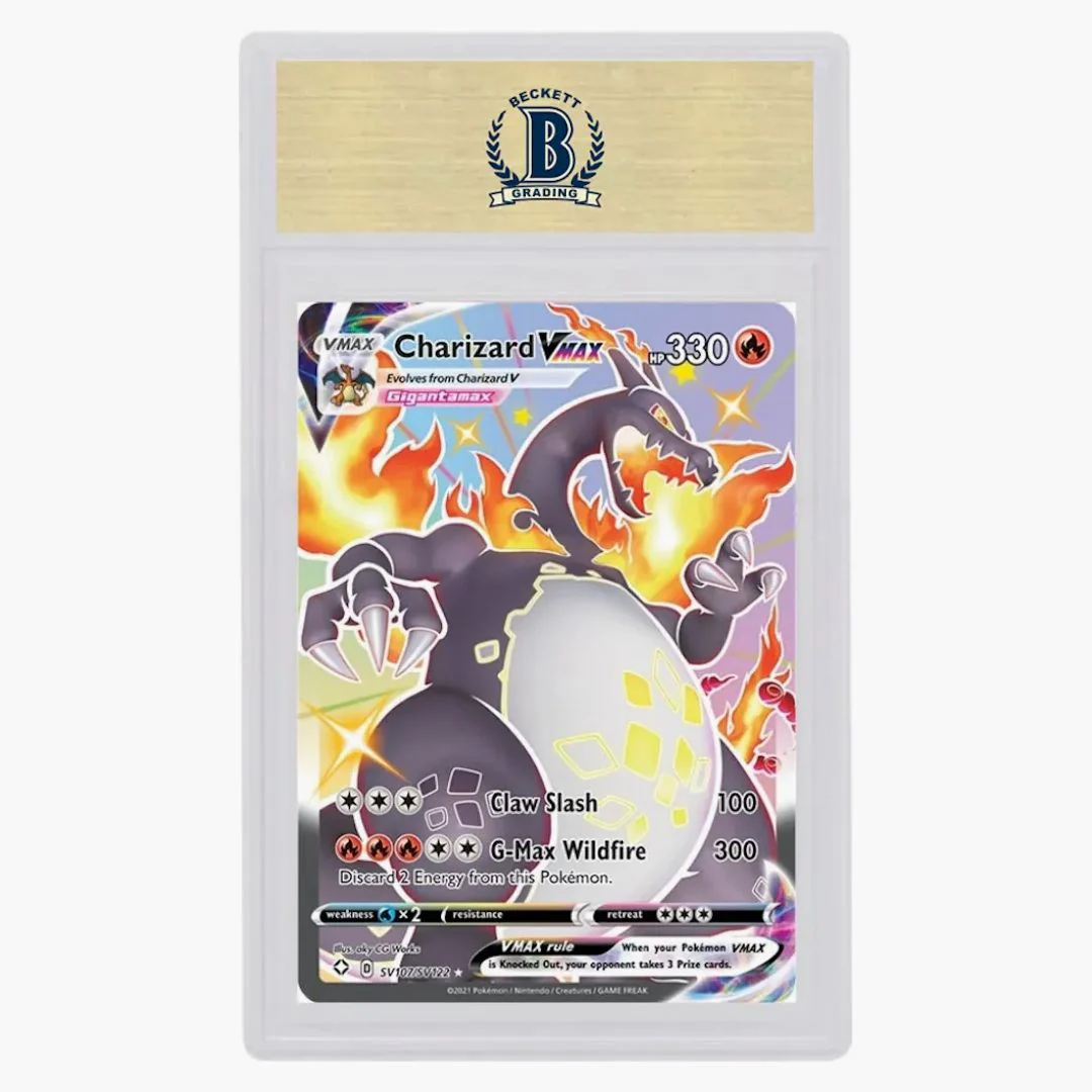 Shiny Charizard Vmax 2021 Pokemon Tcg Sword & Shield Shining Fates Full Art #sv107/sv122 (psa Or Bgs Graded) - Image 2