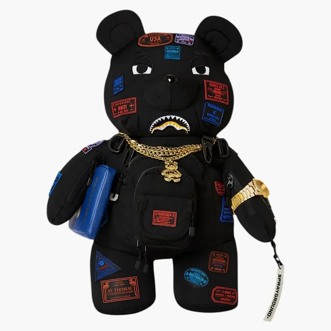 Sprayground James First Class I Got These Stamps Moneybear Backpack Multicolor