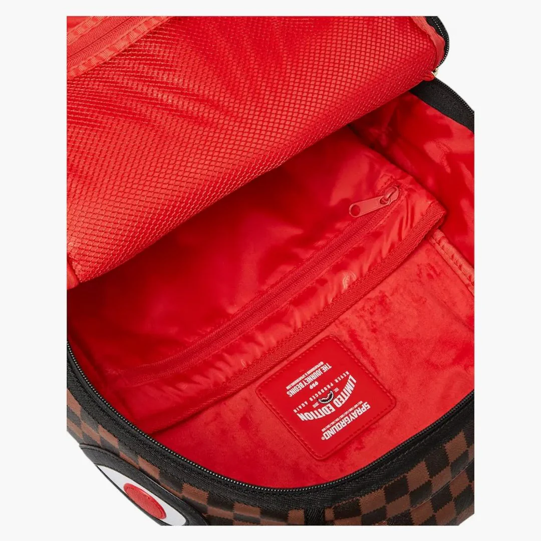 Sprayground Sawtooth Sharks In Paris Dlxsv Backpack Brown/black/red - Image 2