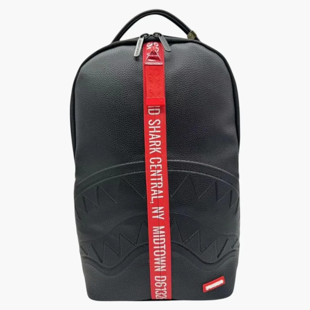 Sprayground Shark Central Next Stop Zip Dlxsv Backpck Backpack Black