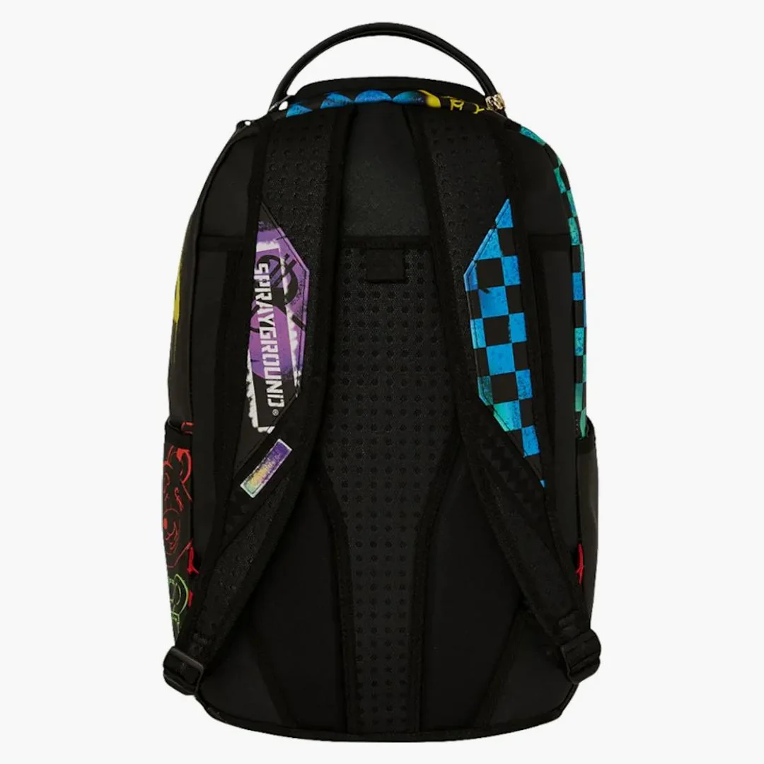 Sprayground Shark Central Stencils Dlxsv Backpack Black/purple - Image 2