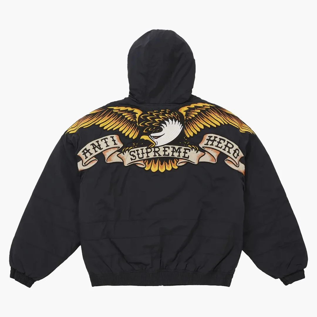 Supreme Antihero Stadium Jacket Black - Image 3
