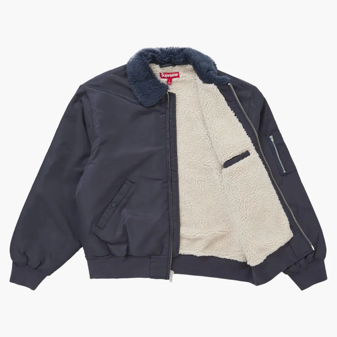 Supreme Aoi Nylon Bomber Jacket Navy