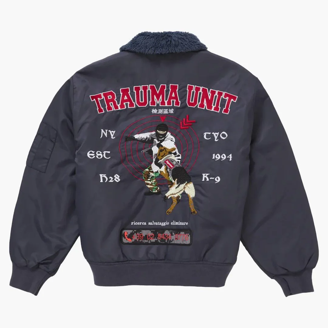 Supreme Aoi Nylon Bomber Jacket Navy - Image 2